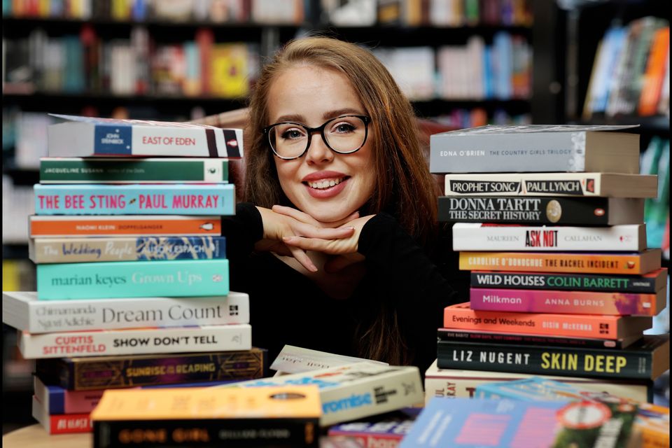 Maeve McTaggart at Chapters Bookshop on Parnell Street. Photo: Steve Humphreys