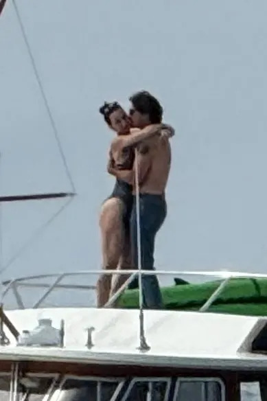 Things got hot and heavy for the couple when they were spotted making out while spending time together on a yacht off the coast of Santa Barbara, Calif., in October. SWNS / BACKGRID