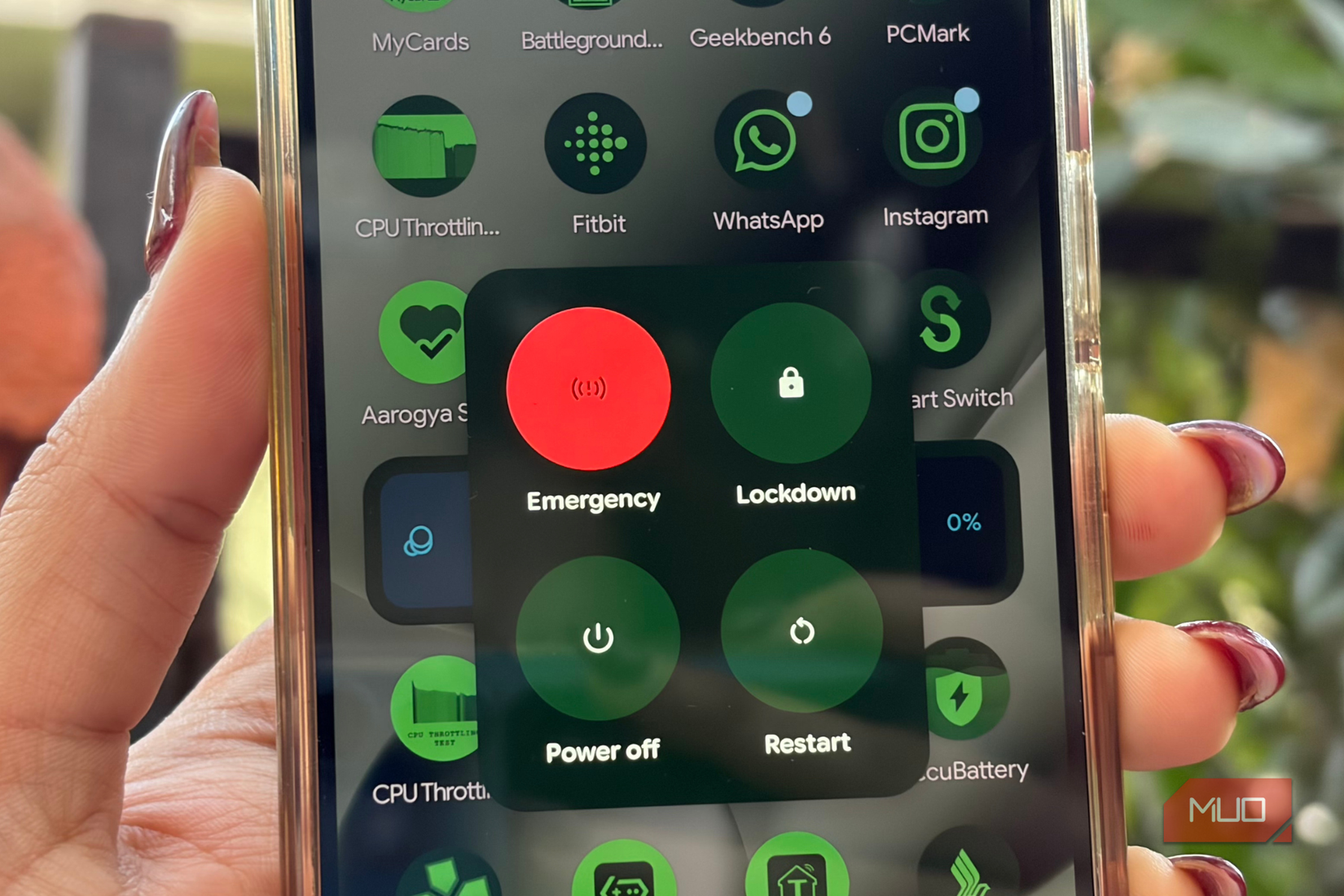 Restart menu on the Google Pixel 10 Pro