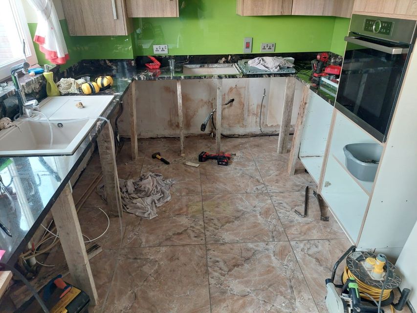 The aftermath of the flooding