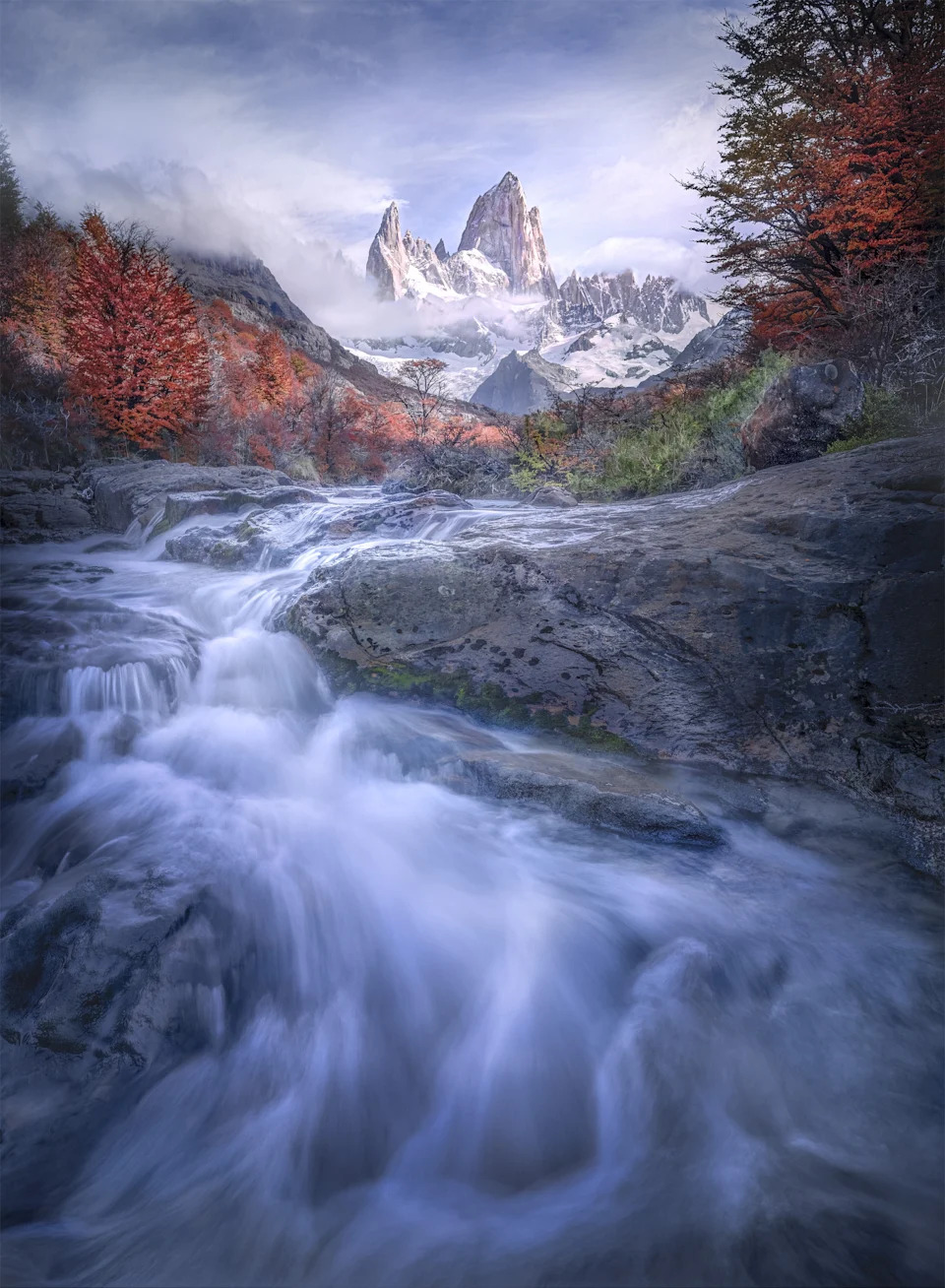 a river in mountain area