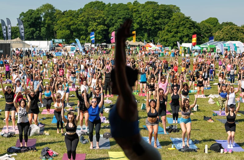 Thousands of fitness fans and wellness enthusiasts enjoy two-days of high-energy workouts, inspirational talks, expert-led discussions, cooking demos and so much more from over 150 international and Irish experts. Pic: Marc O'Sullivan