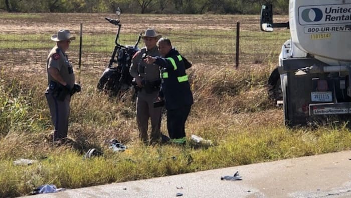 Motorcyclist hospitalized after crash with water tanker truck in Atascosa County, deputy chief says