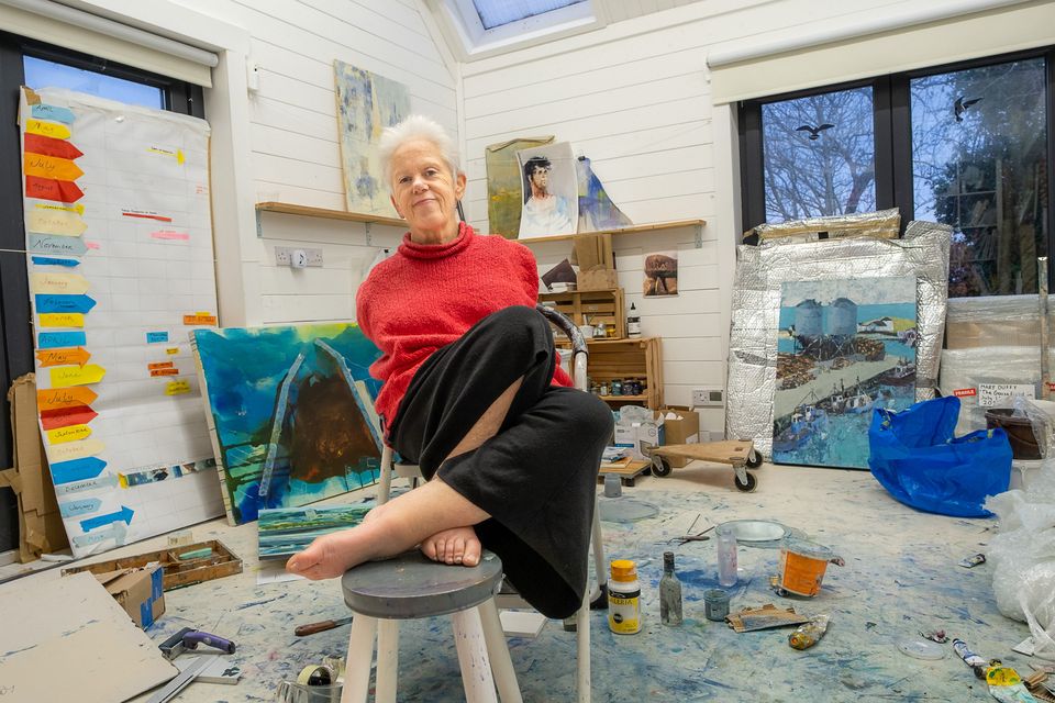 Artist Mary Duffy in her studio in Newcastle. Photo: Leigh Anderson