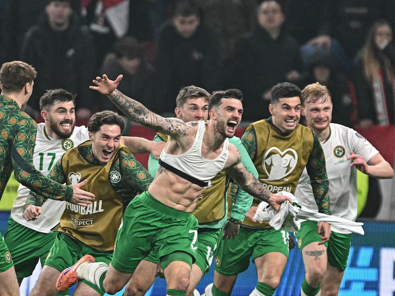 The cost of flights to Prague for Ireland’s winner-takes-all World Cup play-off against the Czech Republic in March spring start to take off. Photograph: Attila Kisbenedek/AFP via Getty Images        