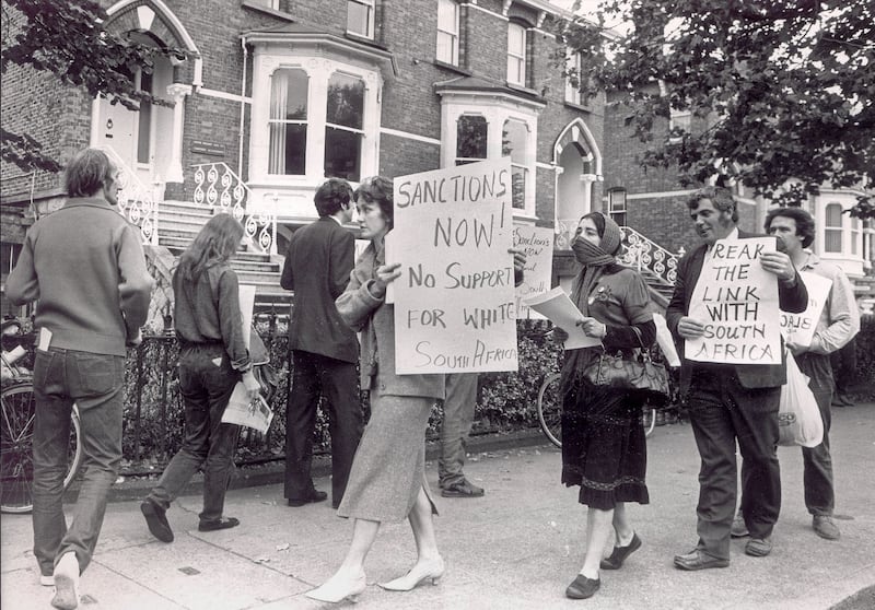 The strike, known as Dunnes Stores Strike against Apartheid, lasted almost three years and resulted in the introduction of Irish Government sanctions against South Africa.  Photograph: Paddy Whelan