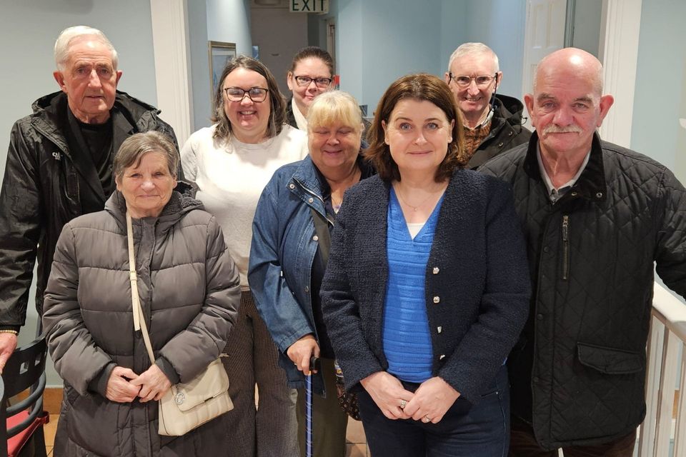 Wicklow Social Democrats TD Jennifer Whitmore, with Councillor Caroline Winstanley and members of East Coast Credit Union, in Bray.