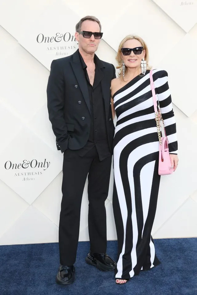 Getty Images Russell Thomas and Kim Cattrall in 2024.
