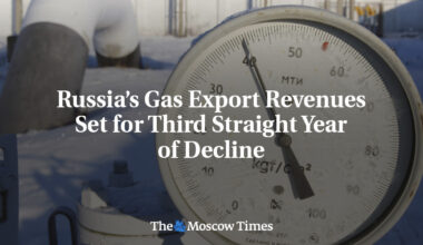 Russia’s Gas Export Revenues Set for Third Straight Year of Decline