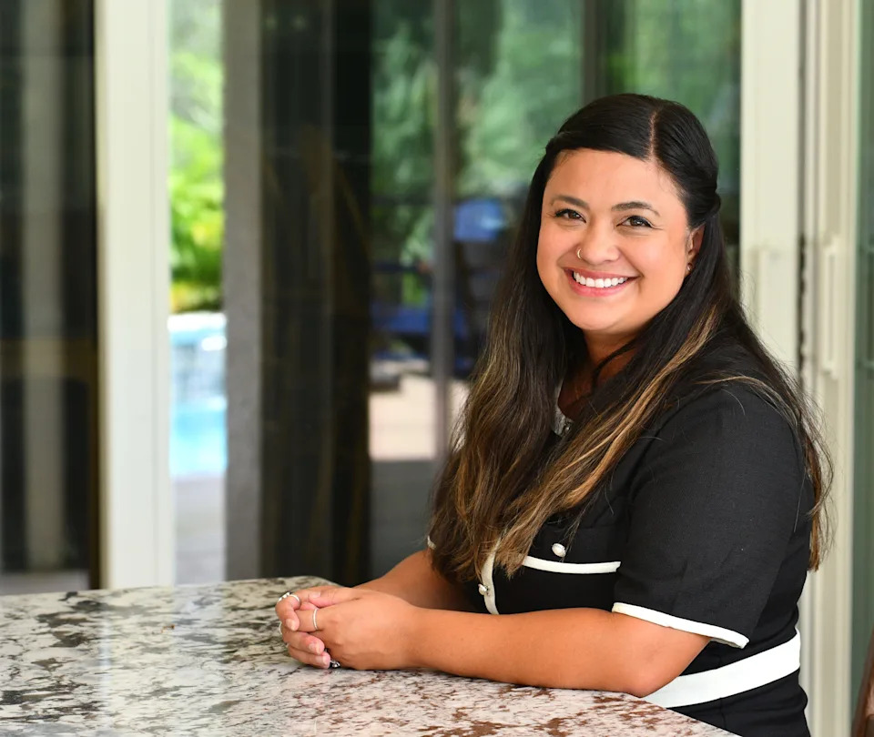 Melissa Calhoun spoke at her family’s home in Central Brevard about how she handled Brevard Public Schools’ decision not to renew her contract over her use of a student’s chosen name.