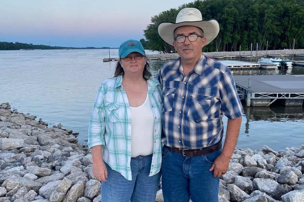 Donna Hughes-Brown with her husband, James Brown