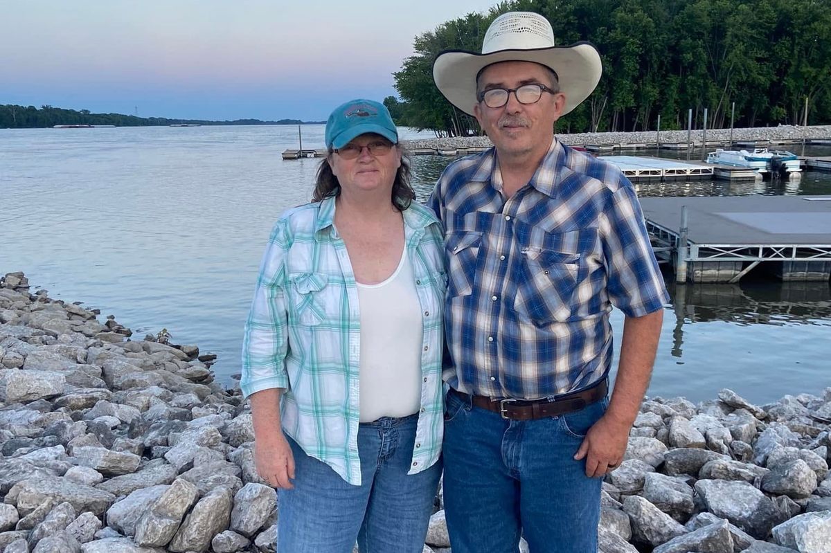 Donna Hughes-Brown with her husband, James Brown