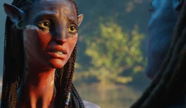 Neytiri, played by Zoe Saldaña, appears in a scene from 20th Century Studios’ Avatar: Fire and Ash. Photo courtesy of 20th Century Studios. © 2025 20th Century Studios.