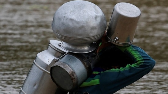 Pakistan's per capita water availability has collapsed from 3,500 cubic metres in 1972 to just 1,100 cubic metres in 2020. REUTERS(REUTERS)