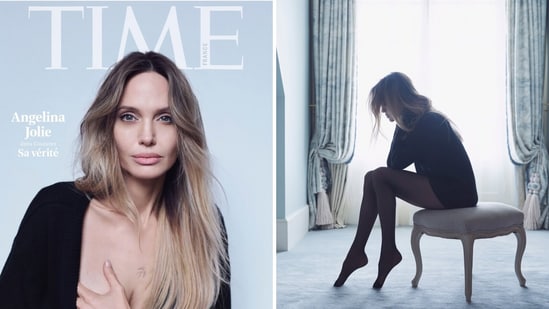 Angelina Jolie on the cover of the inaugural edition of Time France.