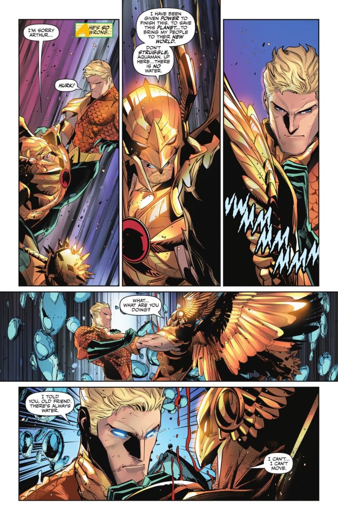 Aquaman kills Hawkman in DC K.O. tie-in