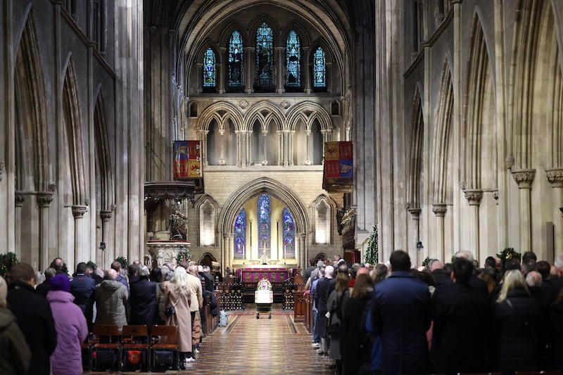 The funeral took place in Dublin's St Patrick's Cathedral. Photograph: Enda O'Dowd