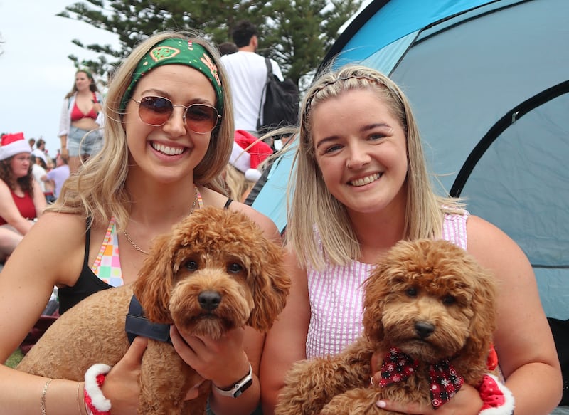 Rebecca McGuirk and Sinead Carley at Coogee beach. Photograph: Jody Coffey