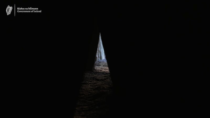 The winter solstice at the chamber at Newgrange, Co Meath December 21st, 2025