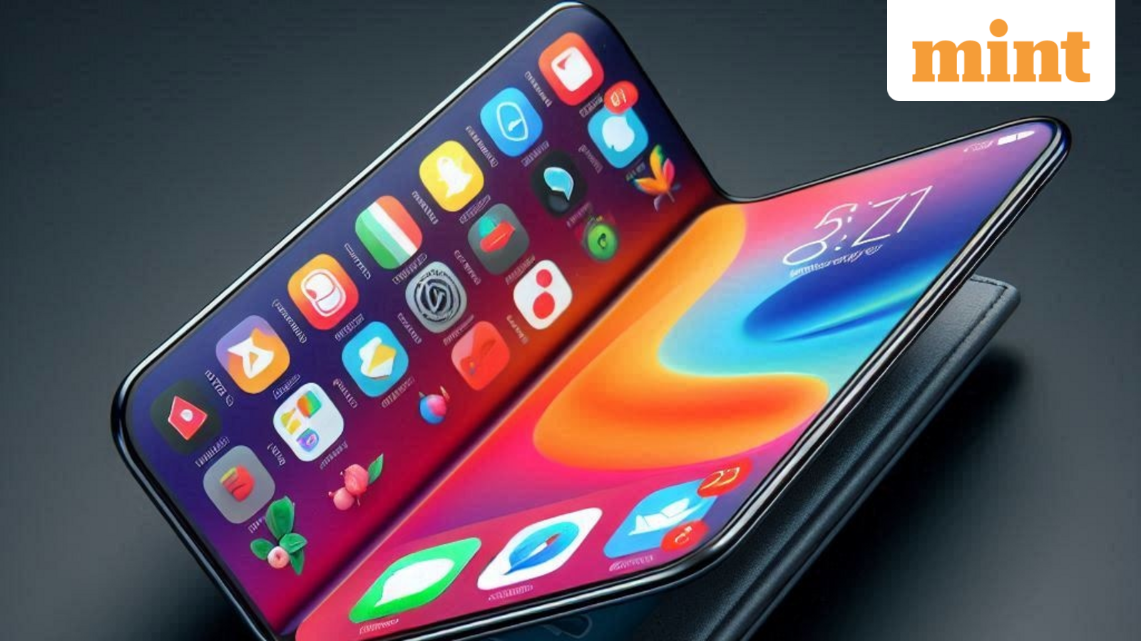 Apple will reportedly launch a 7.9 inch foldable iPhone in 2026. (AI generated image)