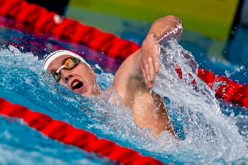 Ireland’s Daniel Wiffen during the the 800m. Photograph: Andrea Masini/Inpho

                 