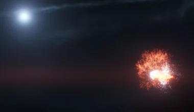 Hubble captured the dramatic aftermath of colliding space rocks in a nearby planetary system