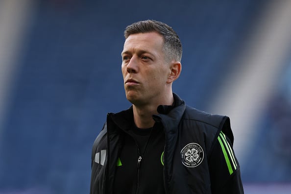 Callum McGregor looks on before Celtic vs Rangers in the Premier Sports Cup semi-final