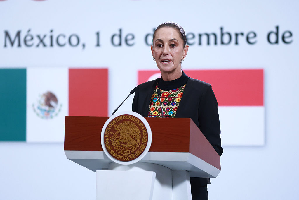 Mexican President Claudia Sheinbaum at the National Palace, in Mexico City, in early December. 
