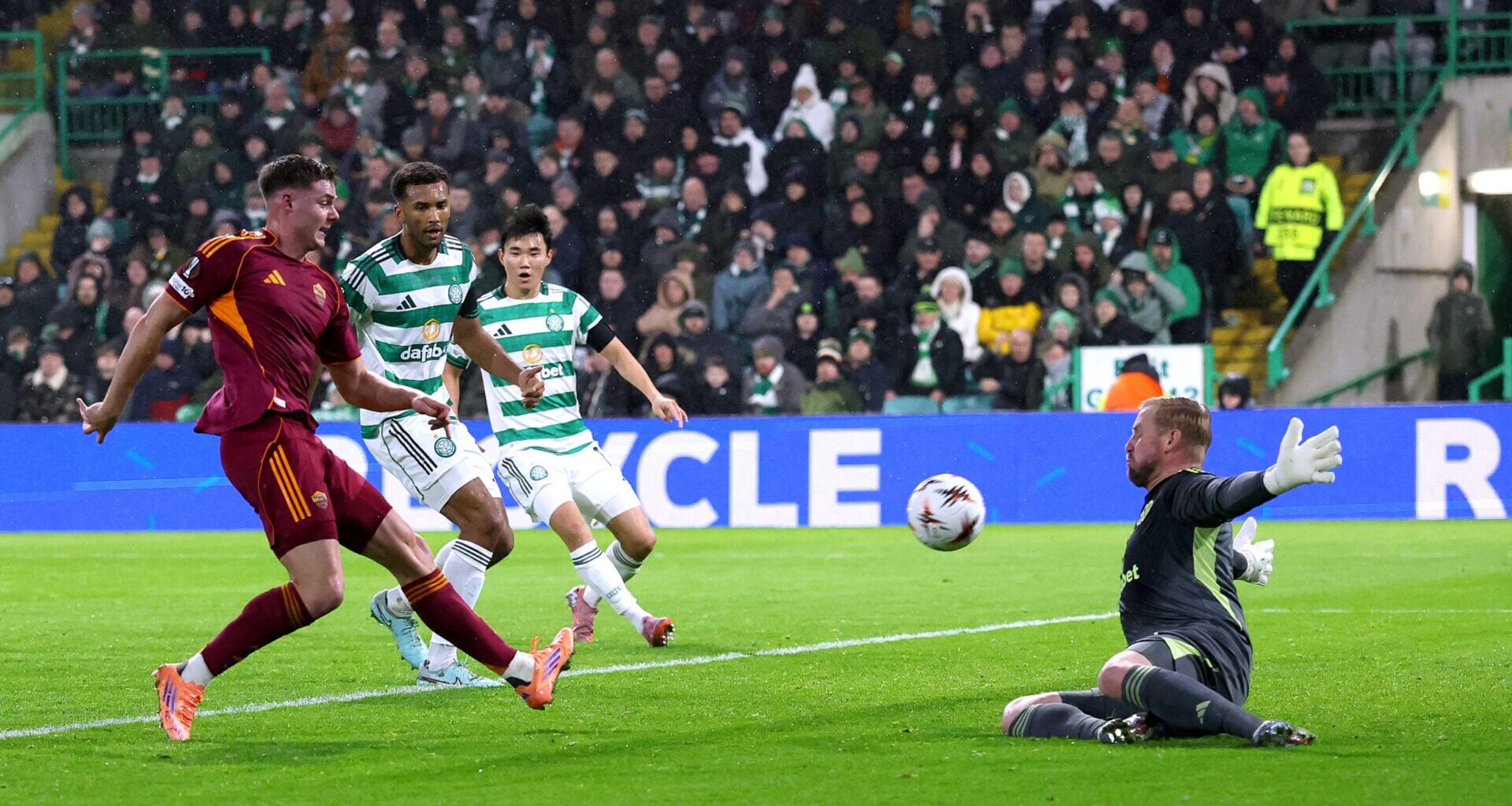 Celtic fans react to Evan Ferguson's performance for Roma in the Europa League