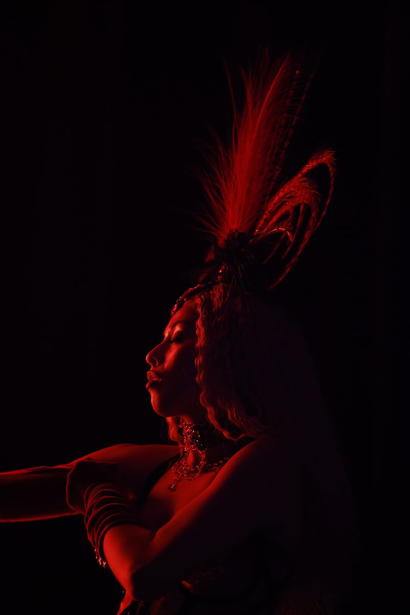 Moulin Rouge! The Musical: The cast prepare for their Matinee show in the Bord Gais Energy theatre. Photograph Nick Bradshaw / The Irish Times