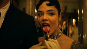 Tessa Thompson as Hedda Gabler in "Hedda" (Credit: Amazon MGM)