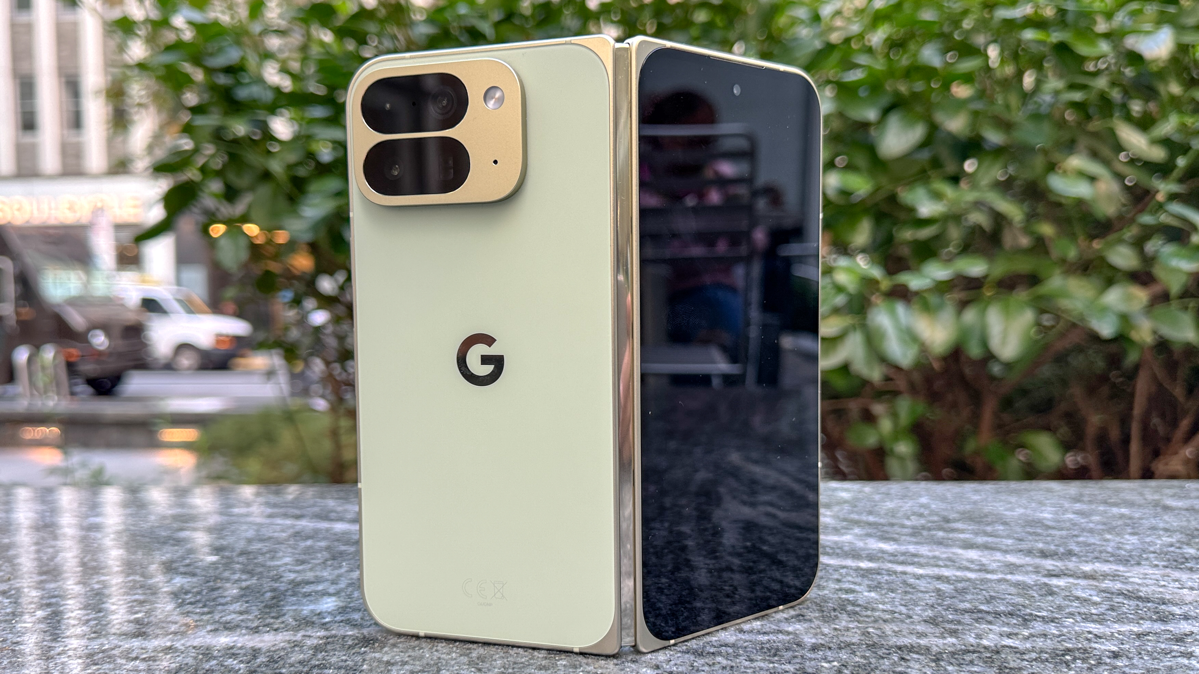 Pixel 10 Pro Fold shown in hand