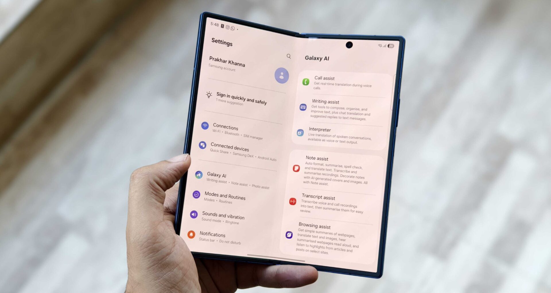 Mystery Samsung device might be the rumored wide-screen Fold 8
