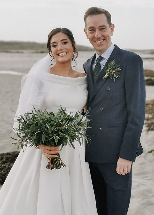 Ryan Tubridy and Clare Kambamettu are happy to announce that they have married in a ceremony with their close friends and family this afternoon in the West of Ireland. Pic: Aoife Herriott