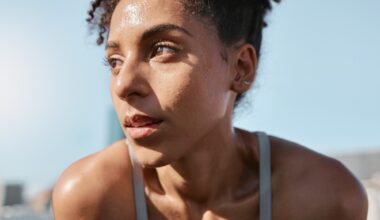 woman tired after a cardio workout for fitness