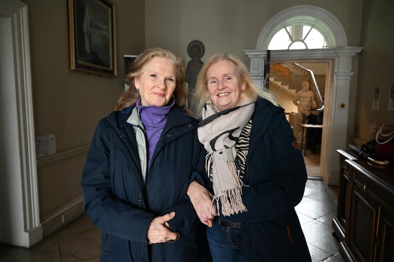 Volunteers Dara Golden from Bray and Orla Conlon from Clondalkin. Photograph: Bryan Meade 