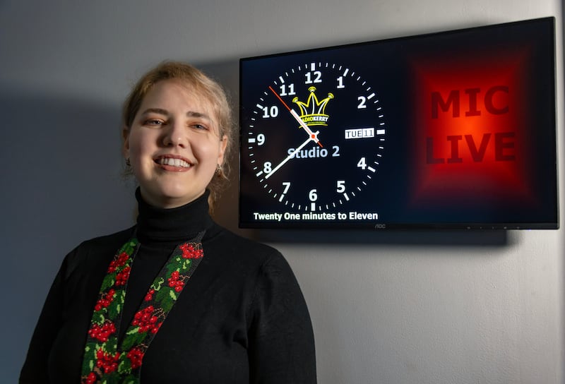 Riabova was working as a correspondent for a local TV news channel at the time of Russia's invasion of Ukraine. Photograph: Valerie O'Sullivan 