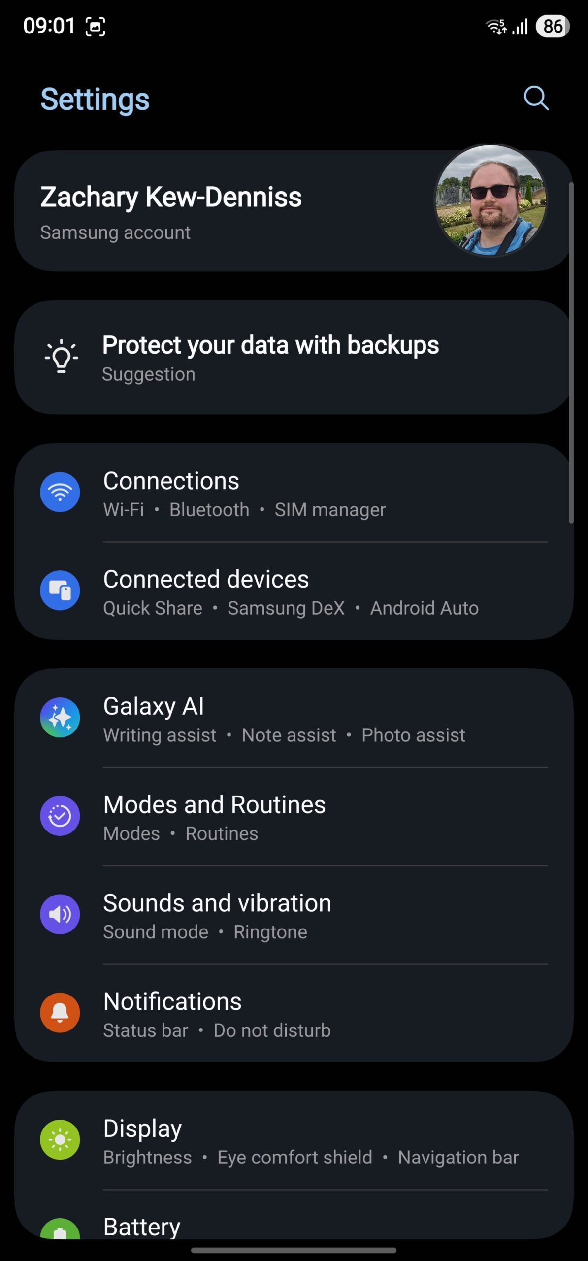 One UI 8 settings app