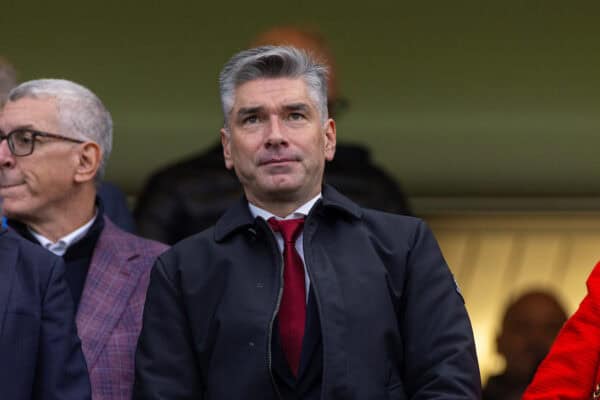 LONDON, ENGLAND - Saturday, October 4, 2025: Liverpool's sporting director Richard Hughes before the FA Premier League match between Chelsea FC and Liverpool FC at Stamford Bridge. (Photo by David Rawcliffe/Propaganda)