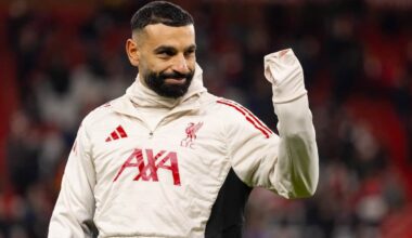LIVERPOOL, ENGLAND - Wednesday, December 3, 2025: Liverpool's substitute Mohamed Salah during the pre-match warm-up before the FA Premier League match between Liverpool FC and Sunderland AFC at Anfield. (Photo by David Rawcliffe/Propaganda)