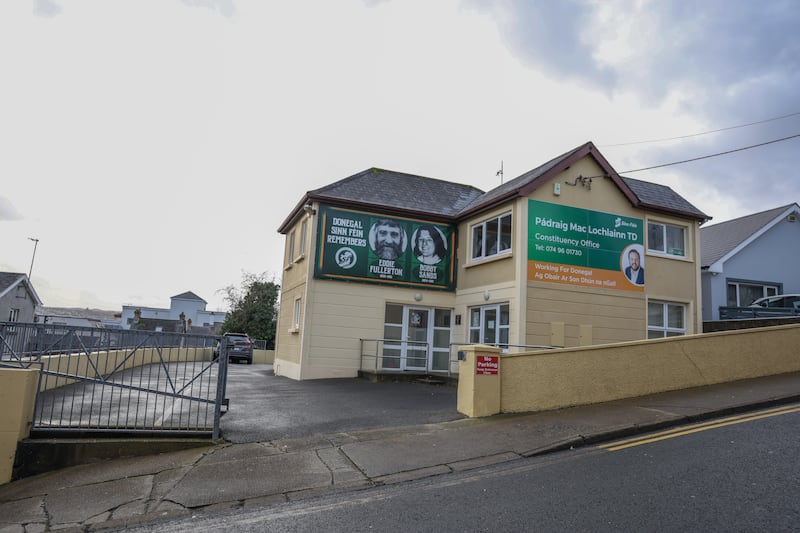Constituency office of Pádraig Mac Lochlainn in Letterkenny in a building that Sinn Féin claim not to own.  Picture: Enda O'Dowd