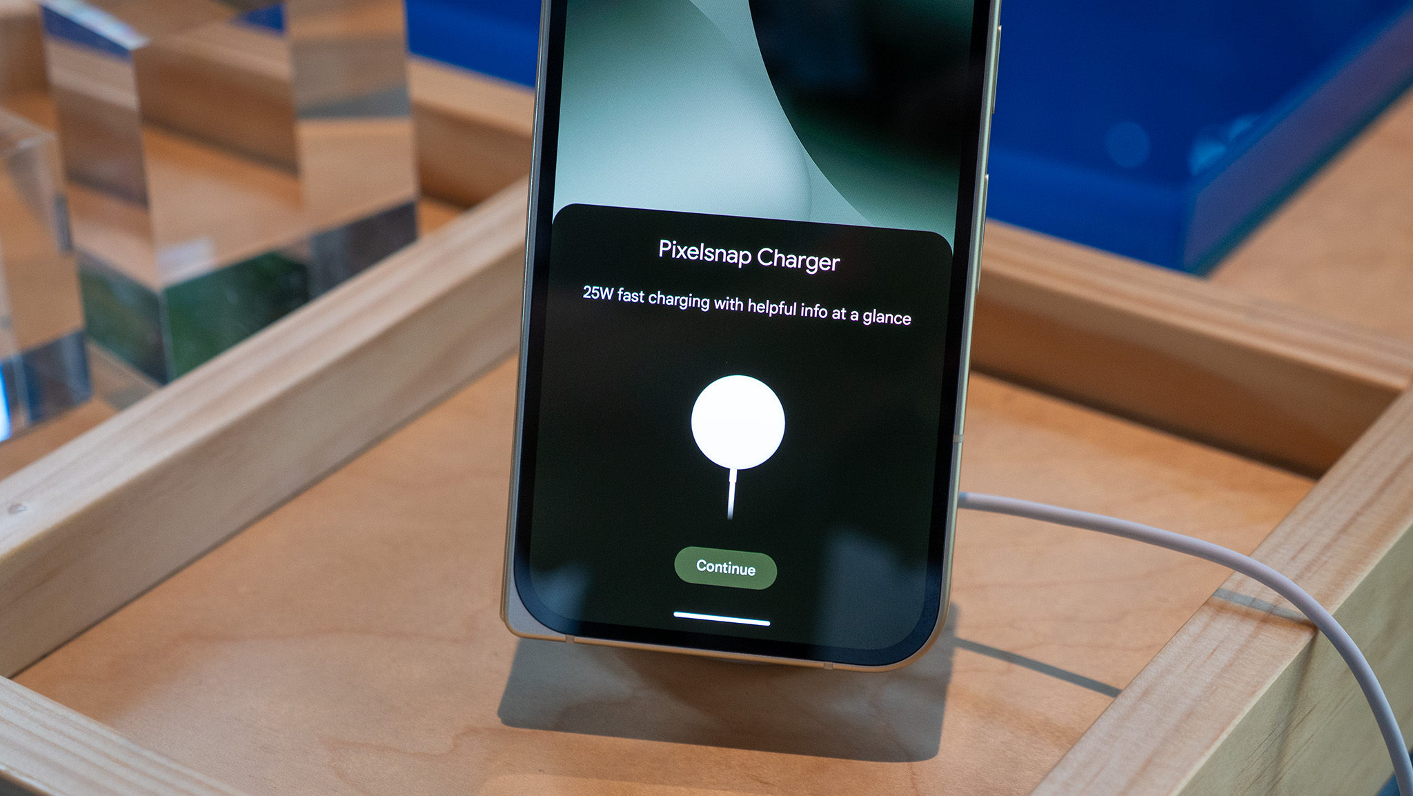 Qi2 25W charging using a Pixelsnap charger on a Google Pixel 10 Pro XL