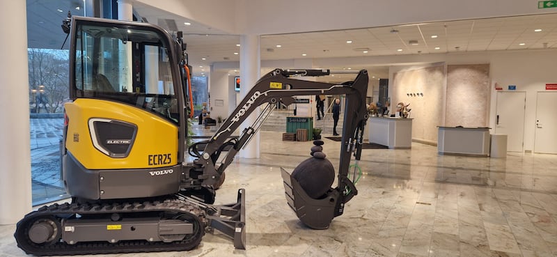 The lobby of Volvo Group headquarters in Gothenburg