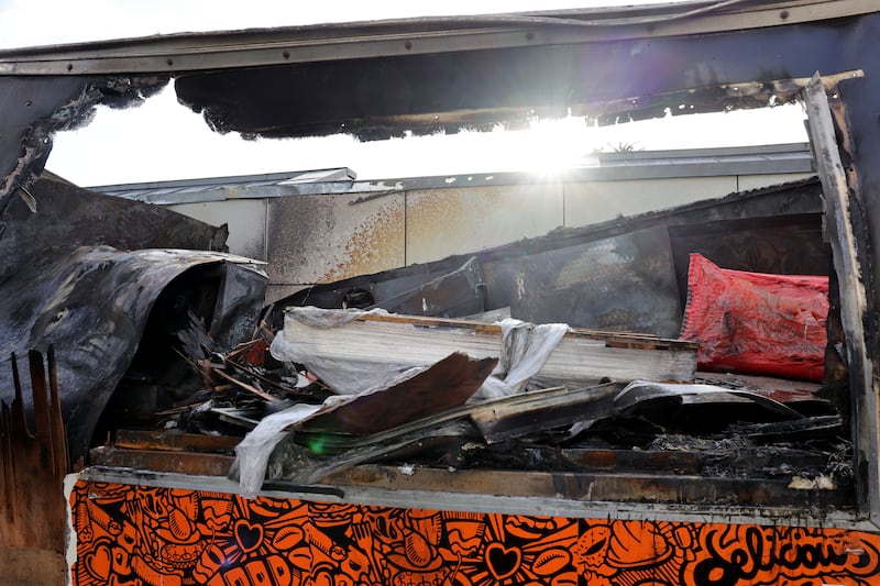 Papi’s Street Food was set alight shortly after midnight on Monday, November 17th. Photograph: Alan Betson