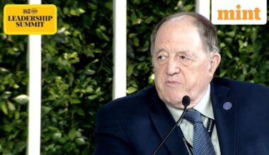 American economist James K. Galbraith, professor at the University of Texas at Austin at the Hindustan Times Leadership Summit 2025 in Delhi.