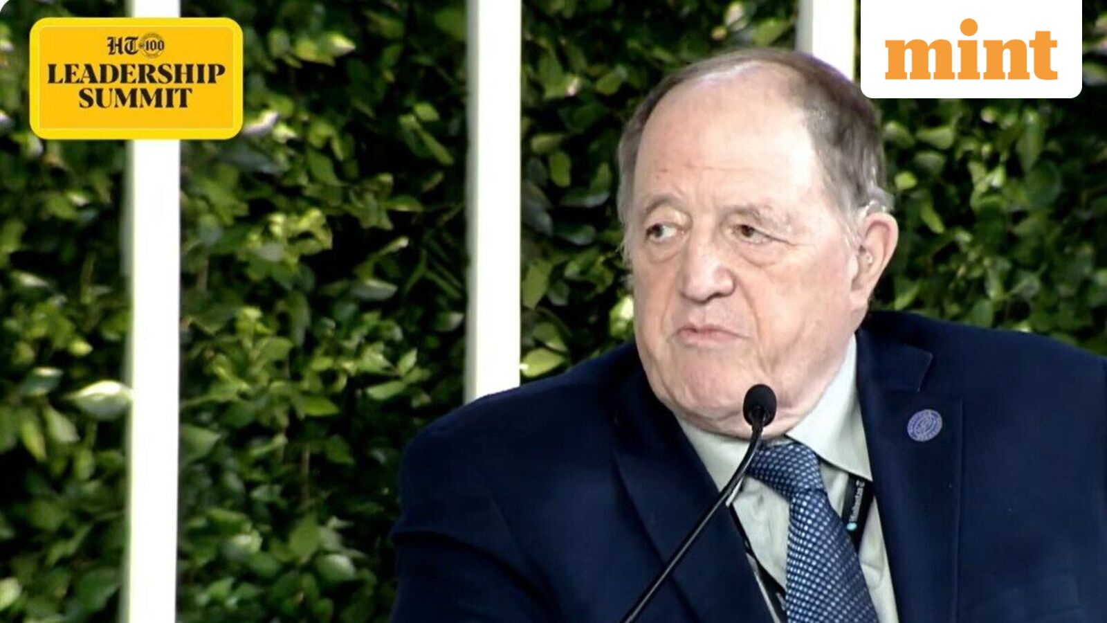 American economist James K. Galbraith, professor at the University of Texas at Austin at the Hindustan Times Leadership Summit 2025 in Delhi.