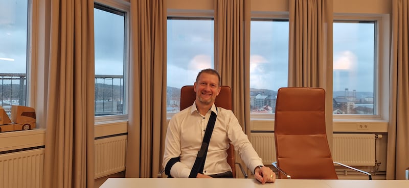 Jörgen Sjöstedt, Volvo Trucks senior vice-president for Europe south and west, in the conference room of the group’s headquarters