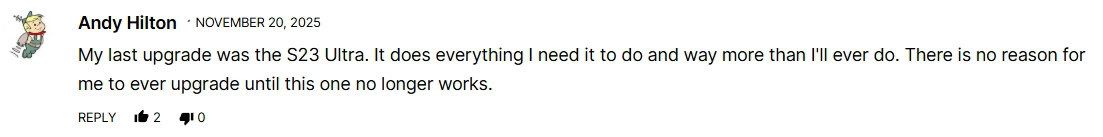 Reader comments on upgrading from Galaxy S23 Ultra (2)