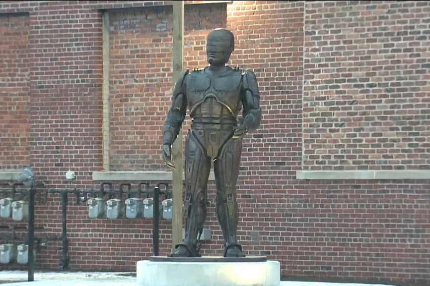 RoboCop statue installed in Detroit after nearly 15 years