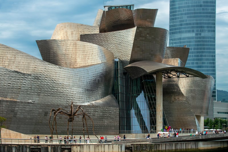 Gehry's most famous work remains the Guggenheim Museum in Bilbao, a fantastical, titanium-clad composition. Photograph: Sergi Reboredo/VW Pics/Universal Images Group via Getty Images